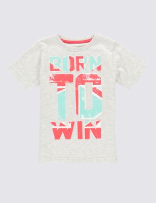 Born To Win Slogan T-Shirt &#40;1-7 Years&#41;